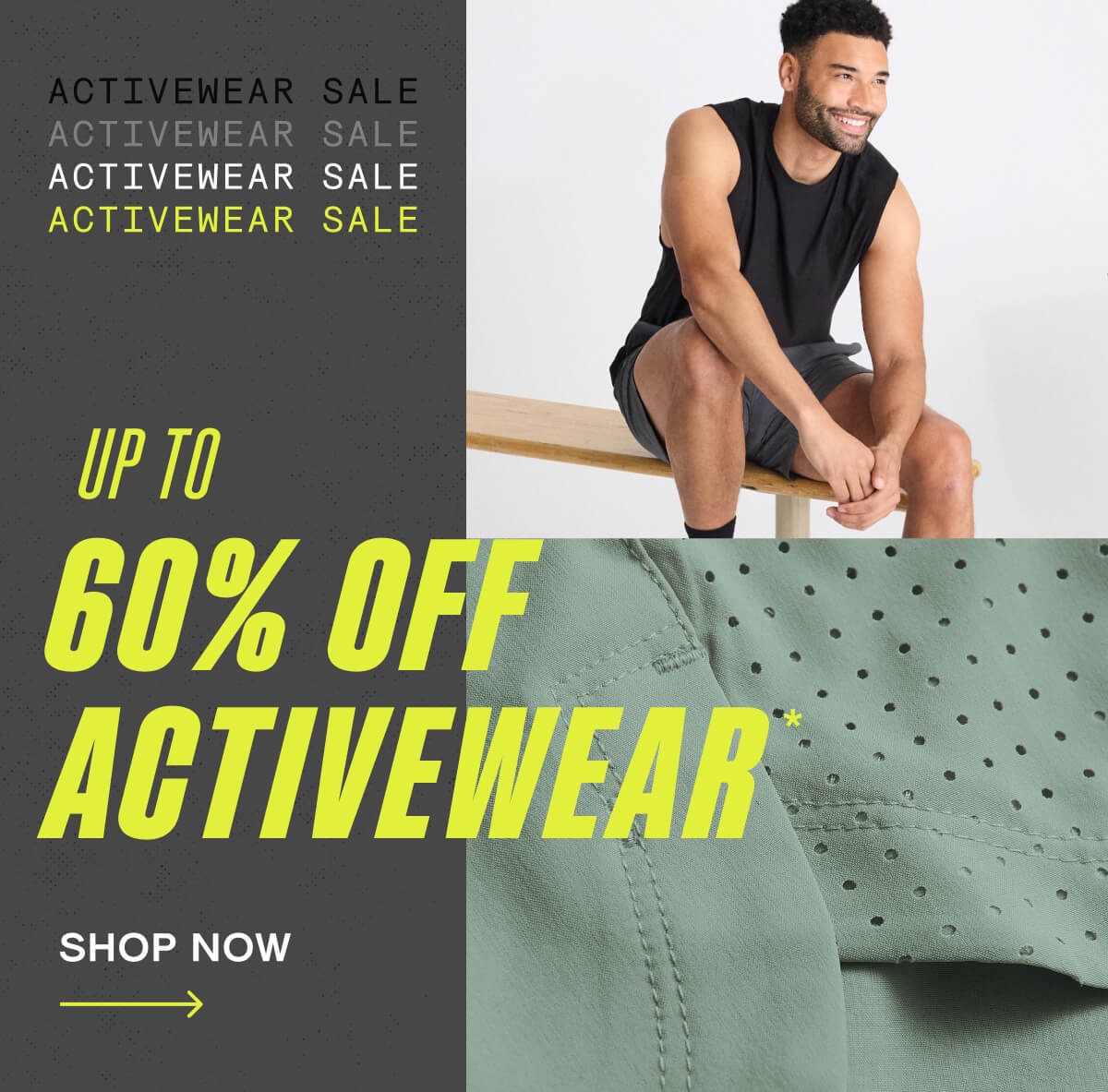 up to 60% off activewear