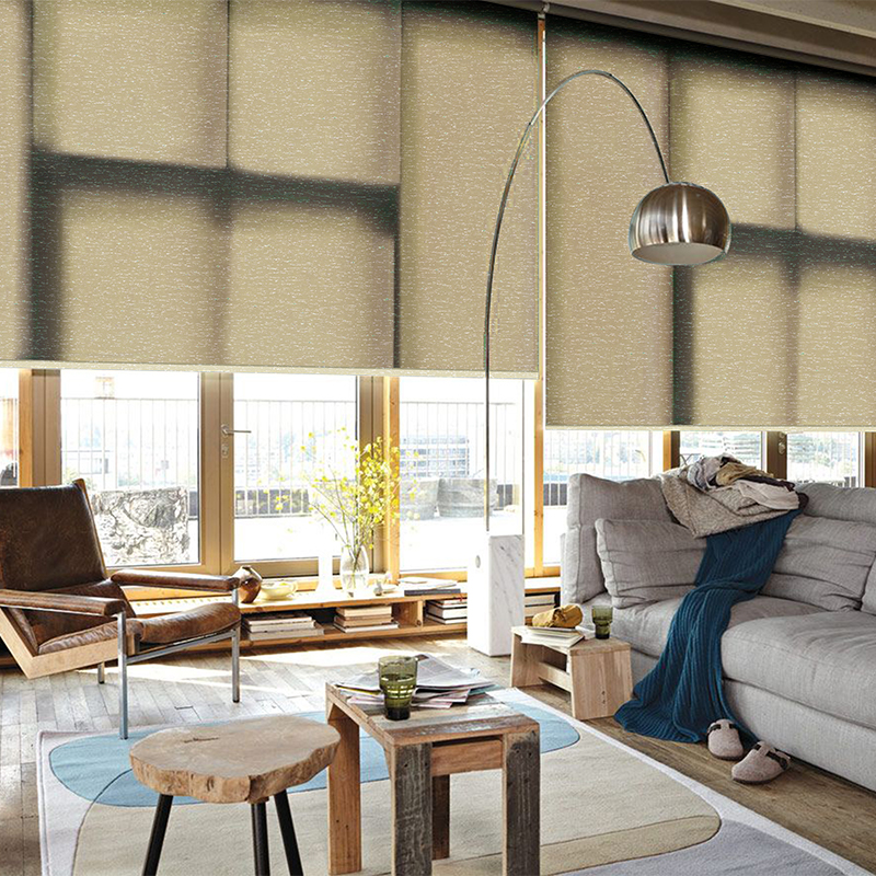 Custom Snowfall Light Filtering Roller Shades