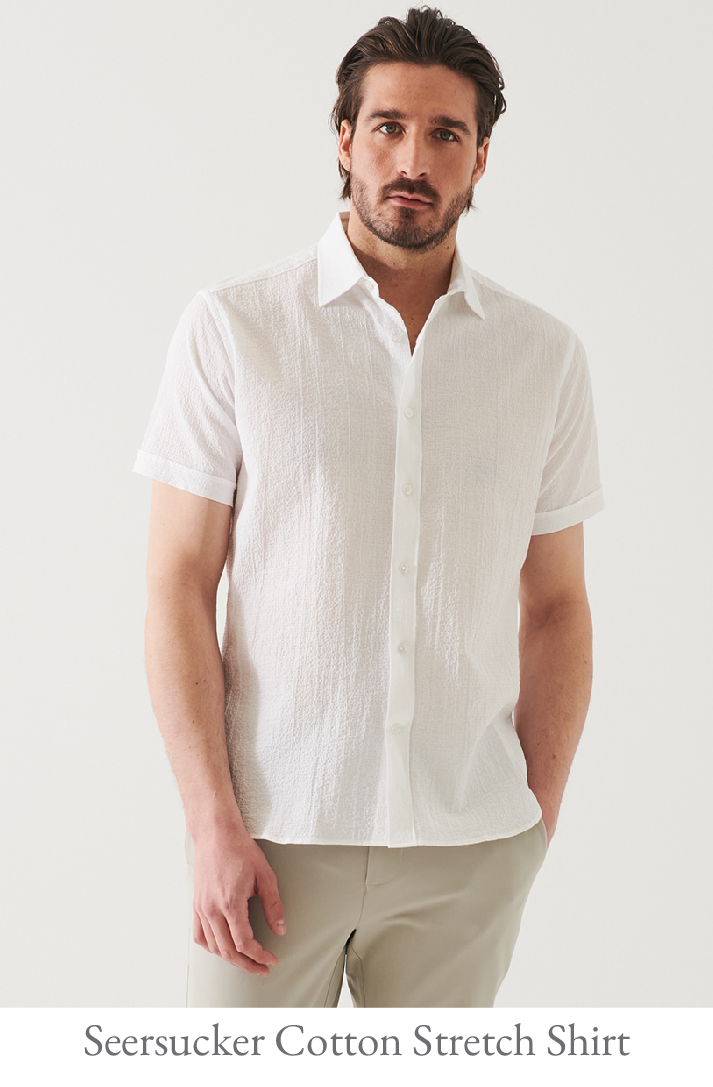 SEERSUCKER COTTON STRETCH SHIRT