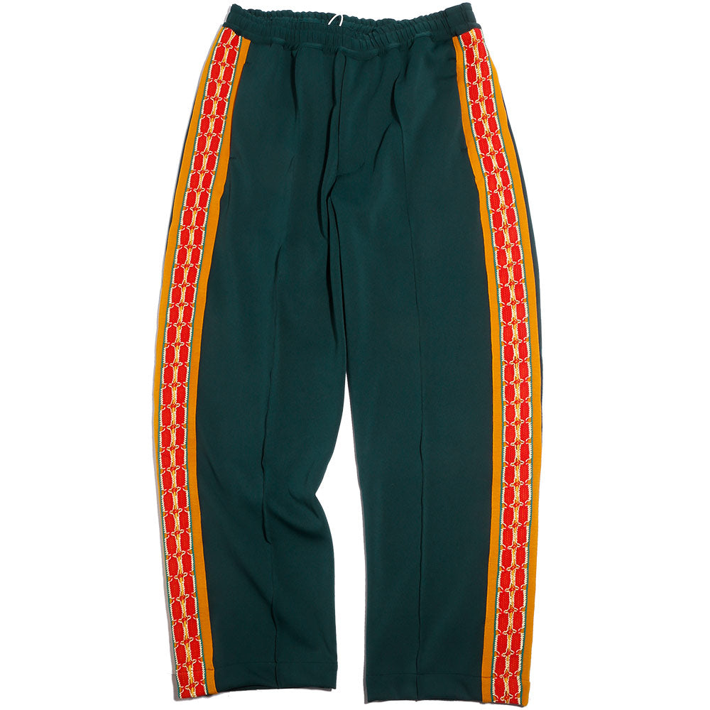 Image of Lace Tape Track Pants 'Dark Green'