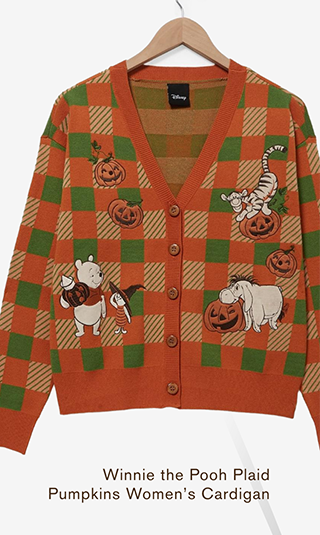 Winnie the Pooh Plaid Pumpkins Women's Cardigan