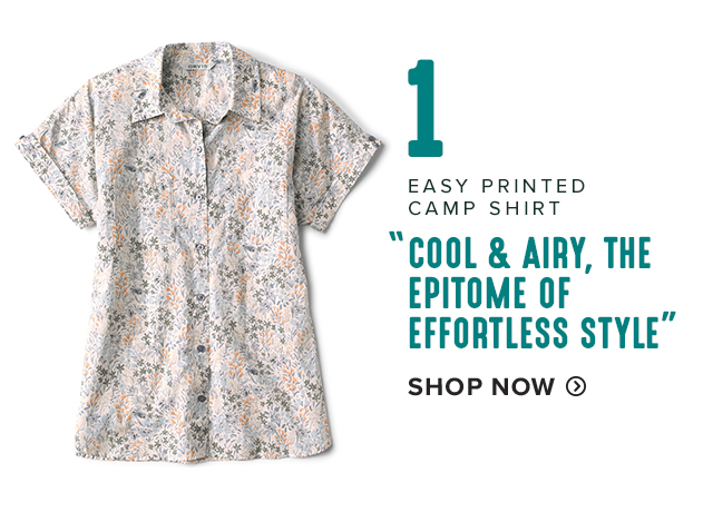 1 EASY PRINTED CAMP SHIRT 'Cool & airy, the epitome of effortless style'