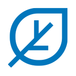 Blue Icon of Leaves