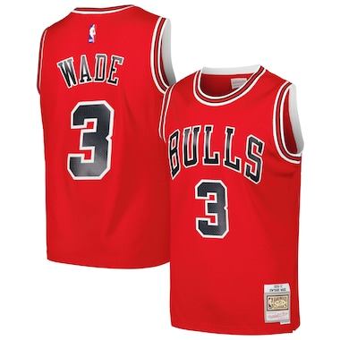  Mitchell & Ness Dwyane Wade Red  2016/17 Hardwood Classics Swingman Jersey