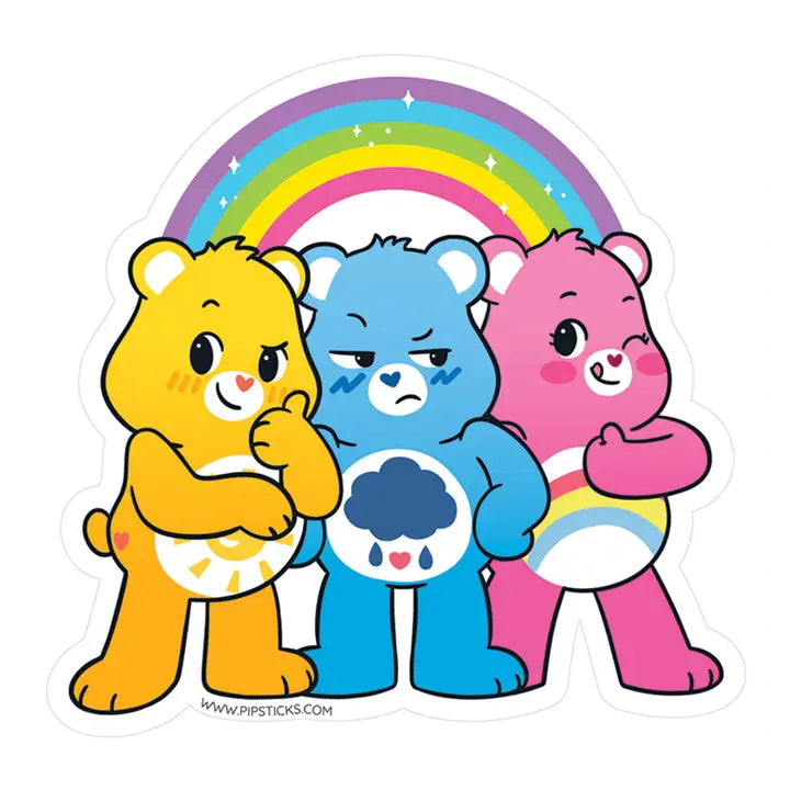 Pipsticks + Care Bears Trio Vinyl Sticker