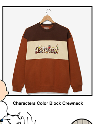 Characters Color Block Crewneck