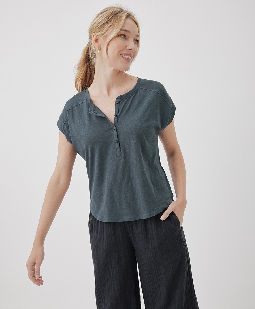 Image of Women's Featherweight Slub Dolman Henley