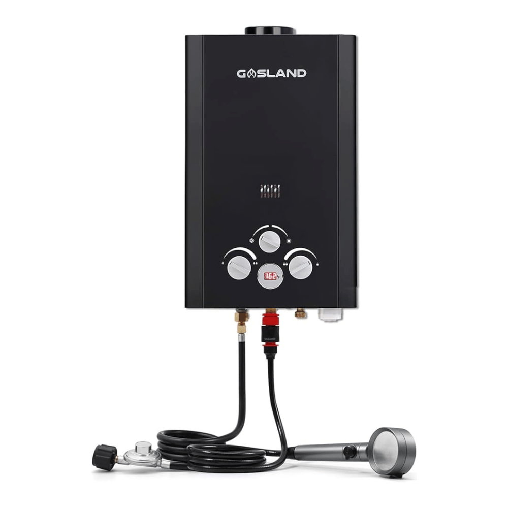 GASLAND 2.64GPM 10L Portable Tankless Propane Camper Water Heater - 68,000BTU Digital Screen