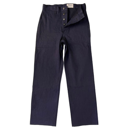 &quot;Driver&quot; Trousers - Indigo Jelt Twill