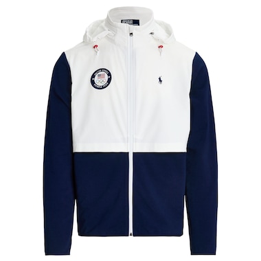  Polo Ralph Lauren White  2024 Summer Olympics Villagewear Hybrid Full-Zip Terry Hoodie