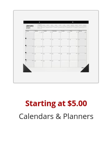 Starting at $5.00 Calendars & Planners