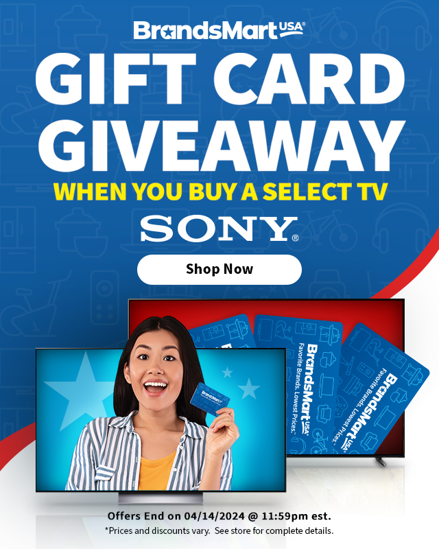 Gift Card Giveaway When you buy a select Sony TV. Shop Now.