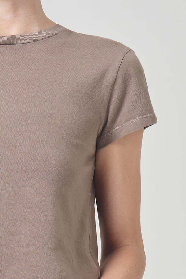 Agolde Adine Shrunken Tee - Kiln Brown