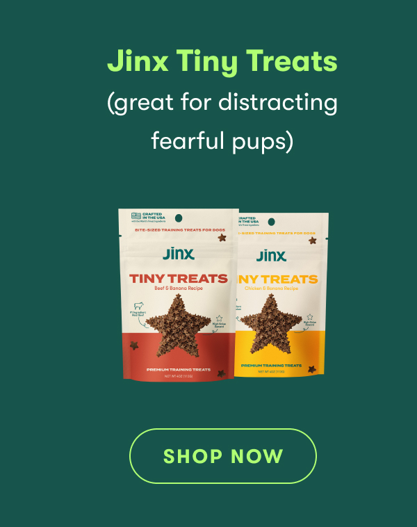 Jinx Tiny Treats (great for distracting fearful pups). Shop now.