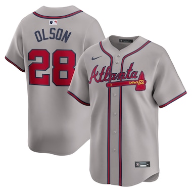  Nike Matt Olson Gray  Away Limited Player Jersey