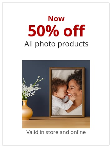 Now 50% off All photo products