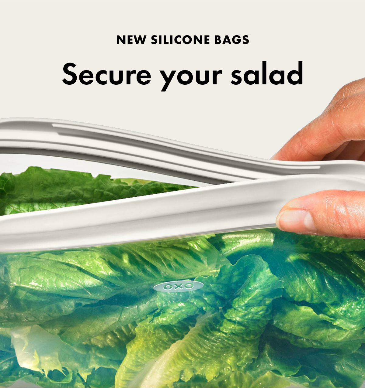 New silicone bags. Secure your salad.