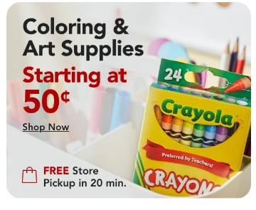 PROMO Coloring & art supplies starting at $0.50