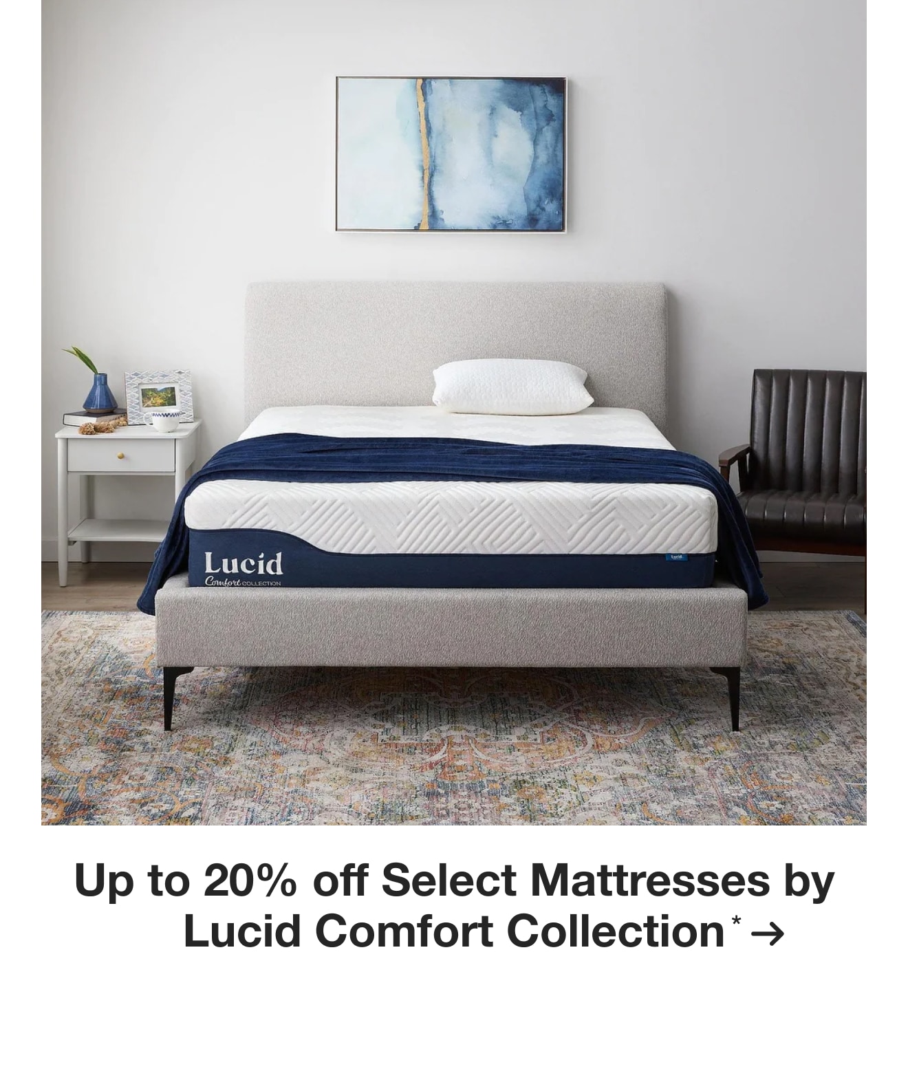 Up to 20% off Select Mattresses by Lucid Comfort Collection*