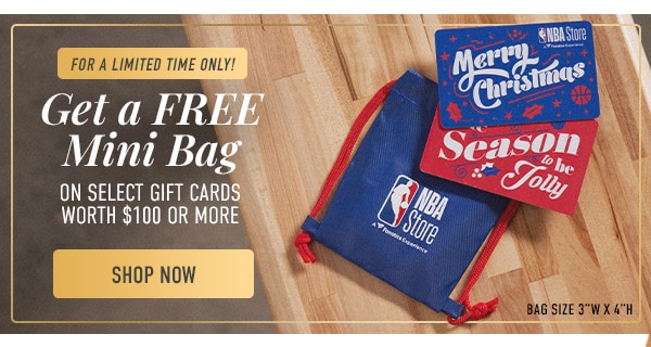 get a free mini bag w/gift card purchase