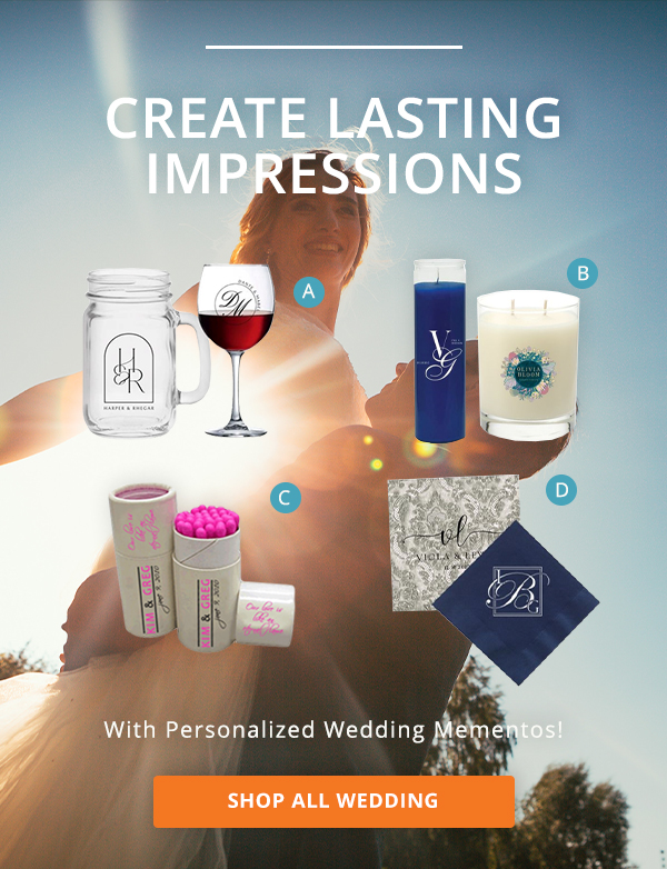 Create lasting impressions with personalized wedding mementos!