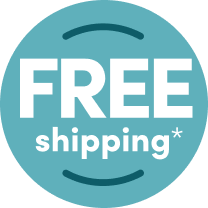 Blue icon of free shipping included