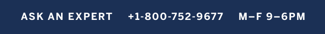 ask an expert 1.800.725.9677 Monday through Friday 9-6PM