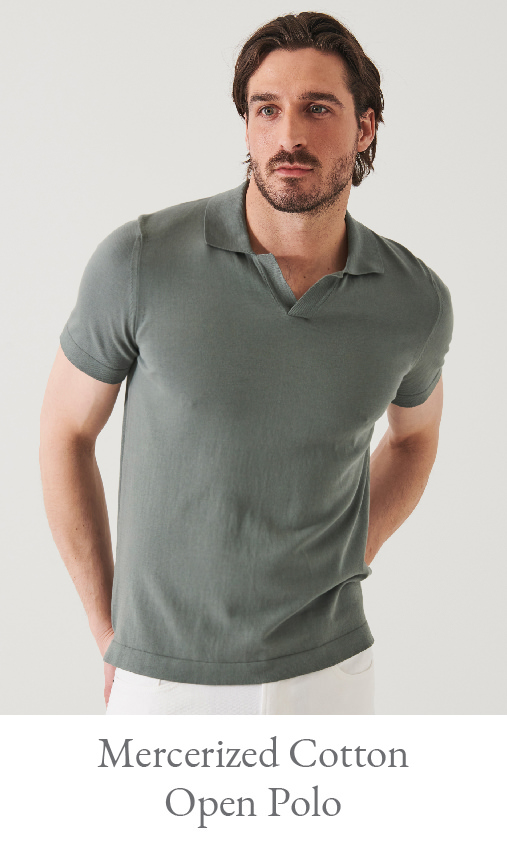 MERCERIZED COTTON OPEN POLO