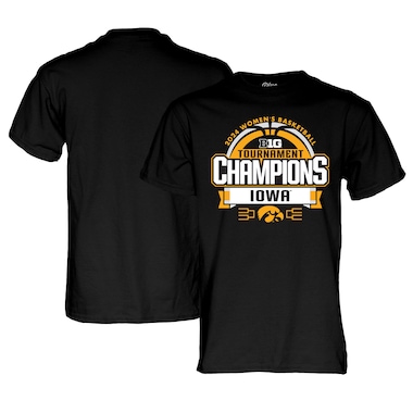  Blue 84  Black  2024 Big Ten  Basketball Conference Tournament Champions Locker Room T-Shirt