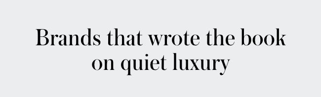 quiet luxury men's brands