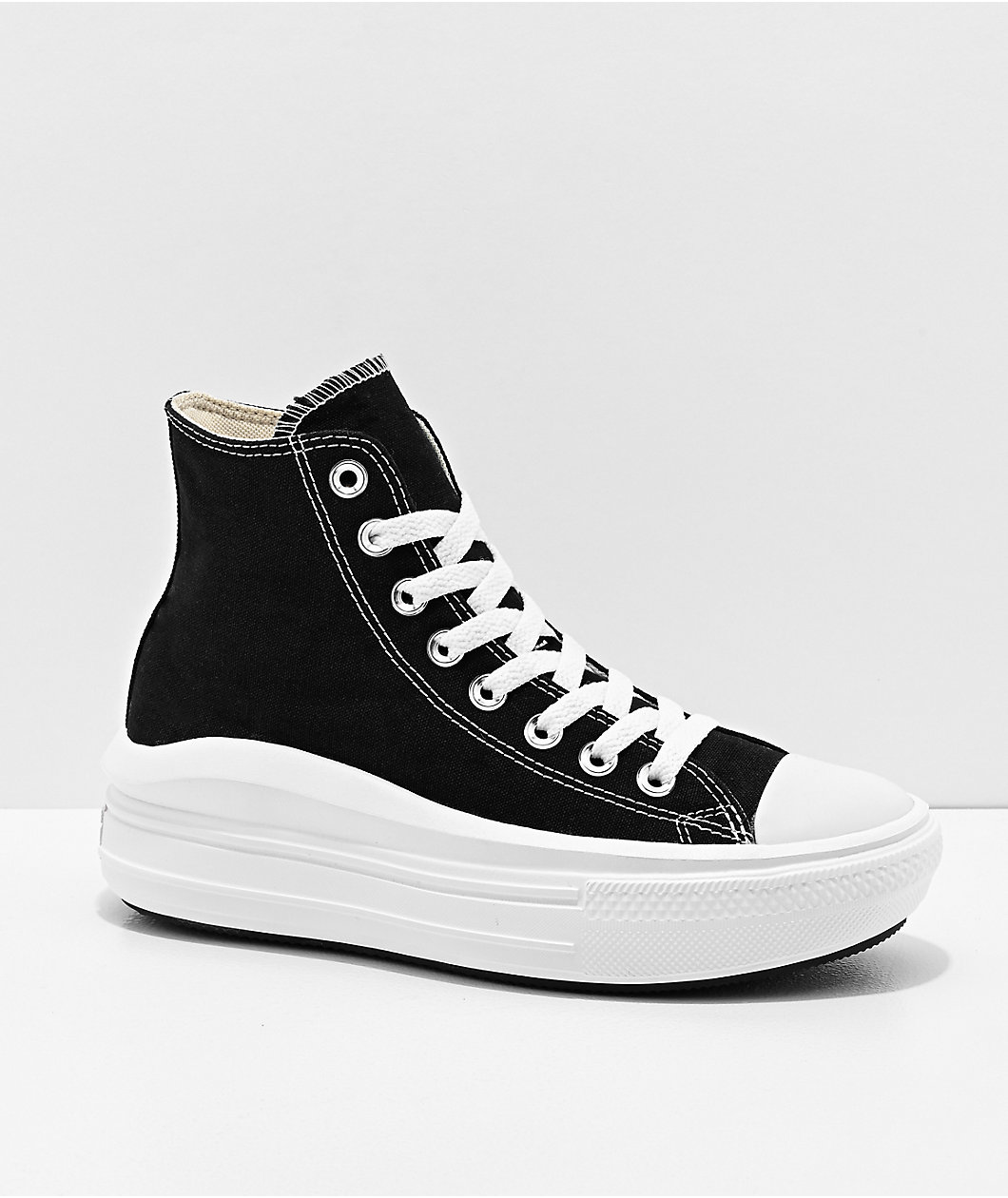 Converse Chuck Taylor All Star Move Hi Black & White Platform Shoes