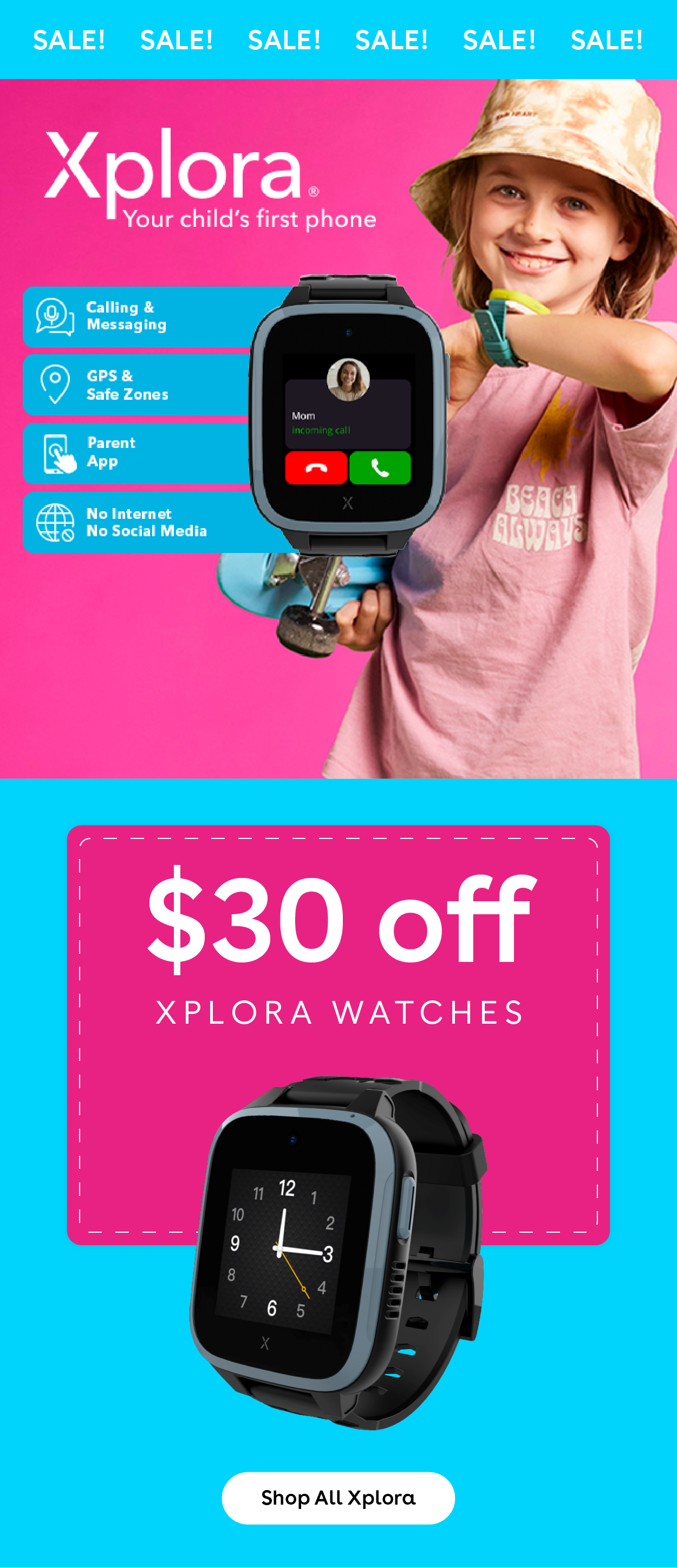 Xplora your childs first phone - $30 off Xplora Watches - Shop All Xplora