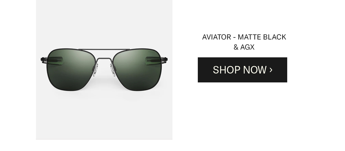 AVIATOR - MATTE BLACK & AGX