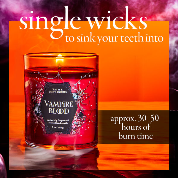 Single wicks to sink your teeth into! Approx 30-50 hours of burn time