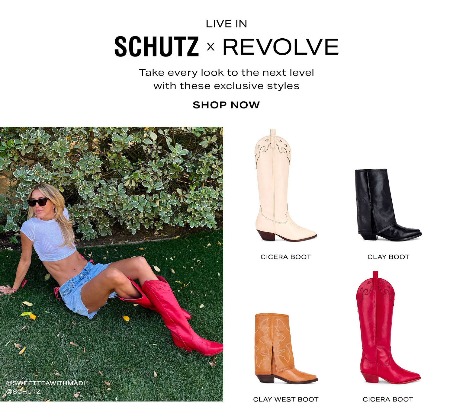 Live in Schutz x REVOLVE. Shop Now. 