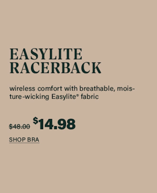 Comfort Revolution Easylite Racerback Breathable Wireless Bra