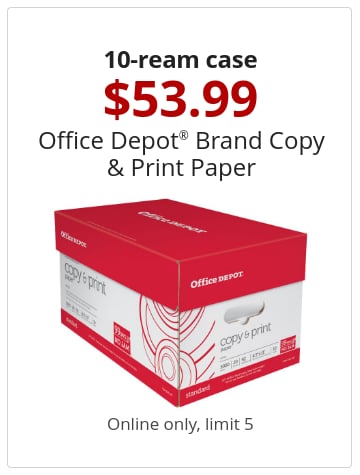 10-ream case 53.99 Office Depot® Brand Copy & Print Paper