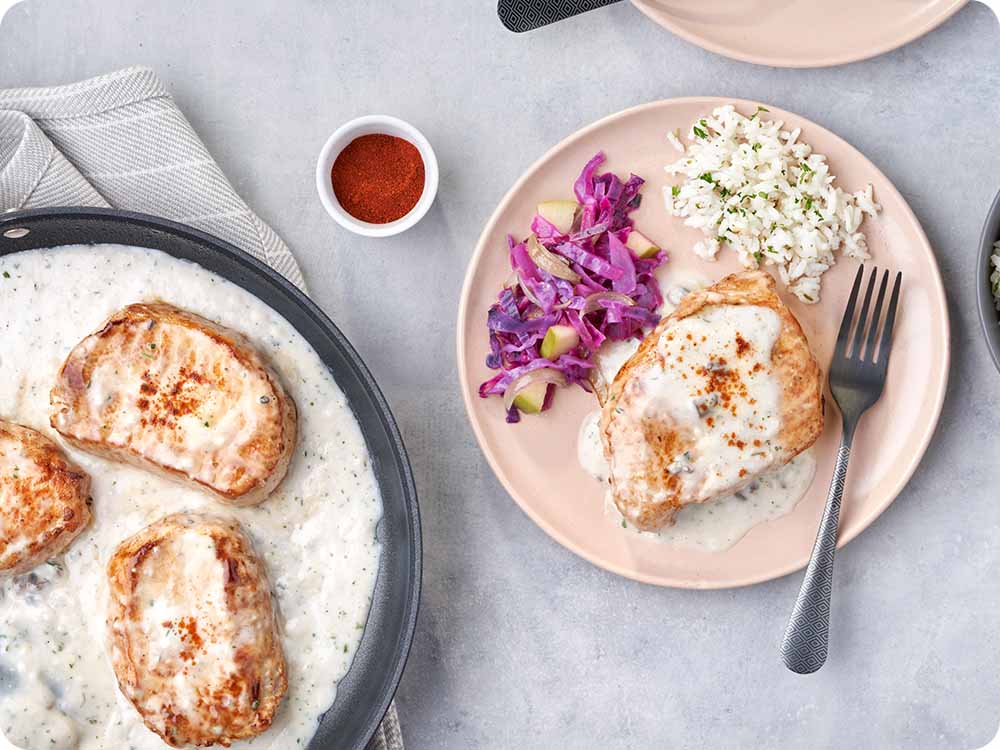 Creamy Ranch Pork Chops & Rice