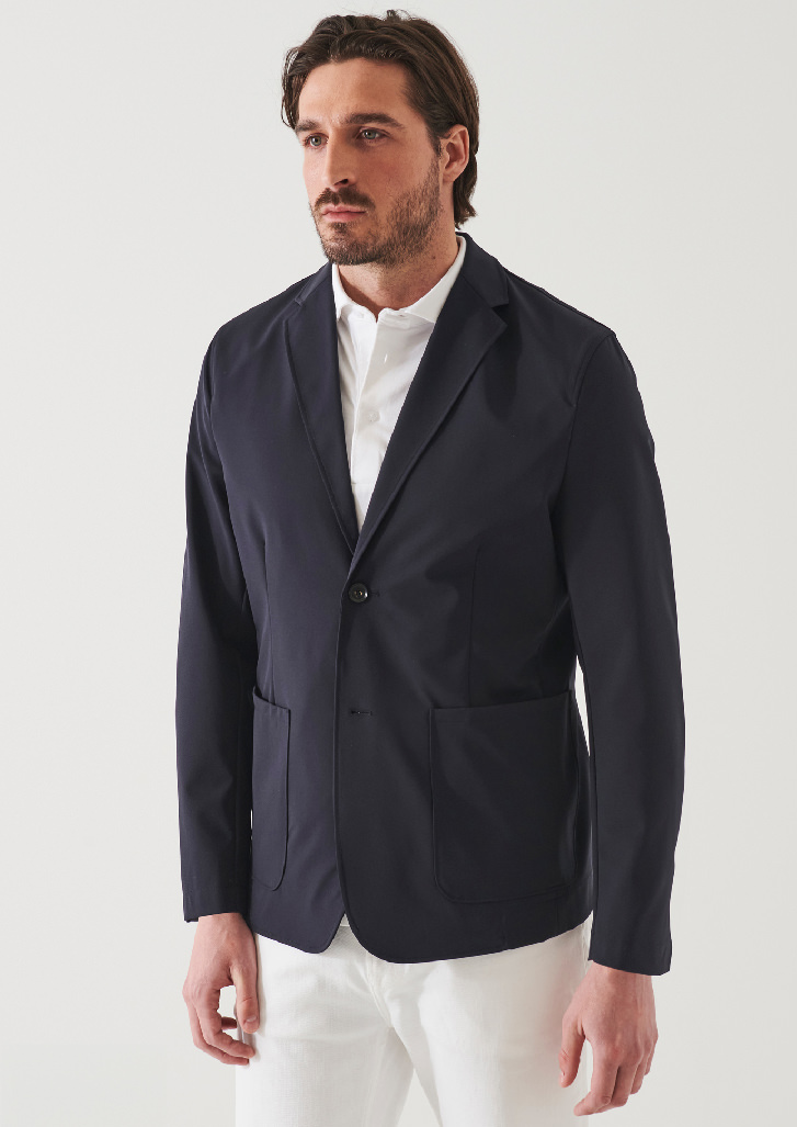 NUCLEO NYLON STRETCH TWO-BUTTON BLAZER