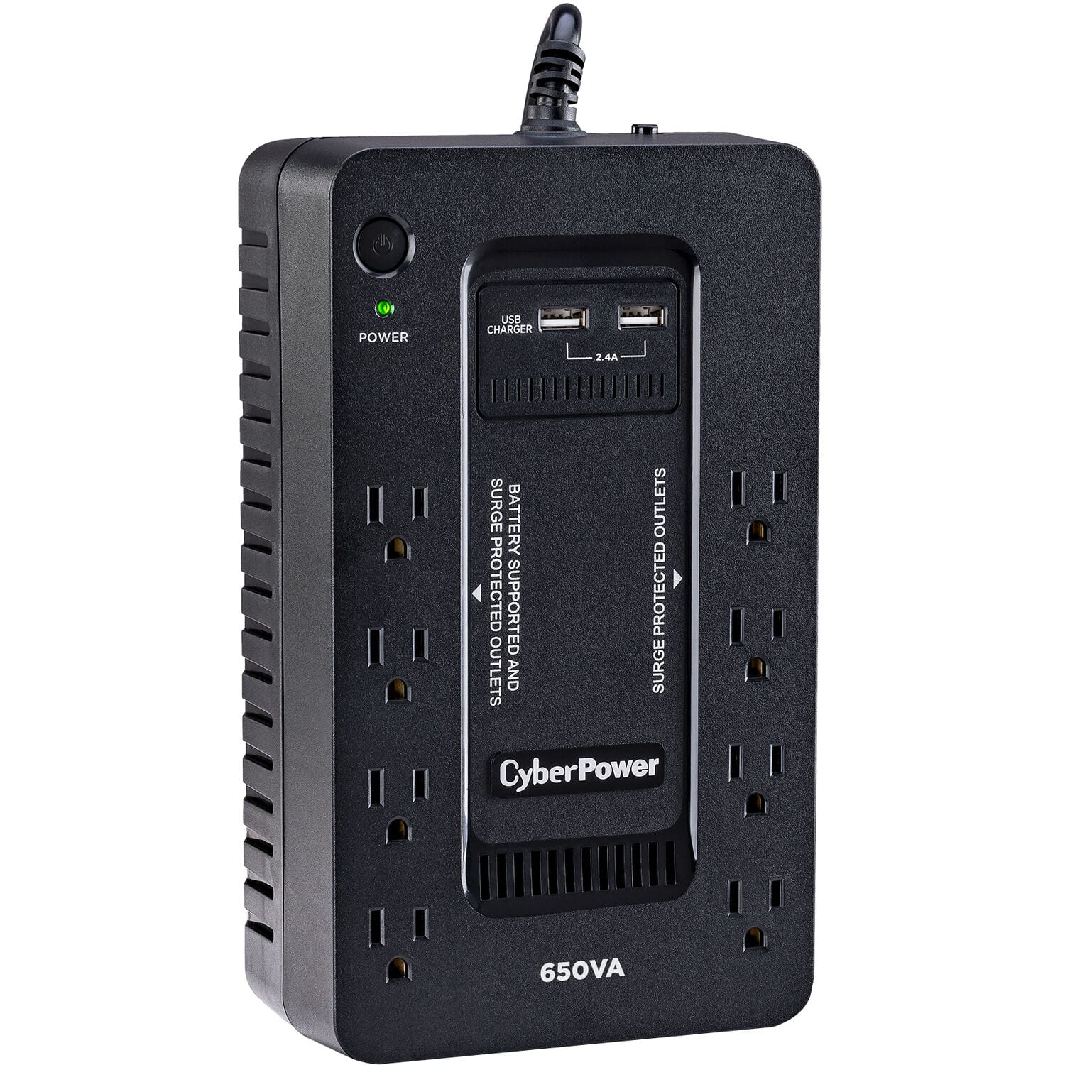 Image of CyberPower 650VA/360W Battery Backup UPS System