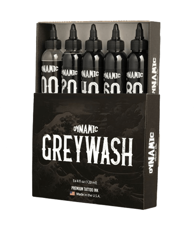 Dynamic Greywash Tattoo Ink - 4 oz. Bottle Set