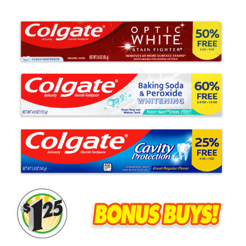 Bonus Buy: 3 colgate toothpaste packages