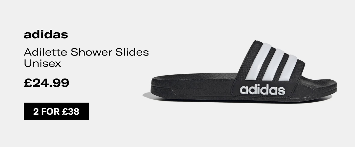 adidas Adilette Shower Slides Unisex, £24.99, 2 for £36.