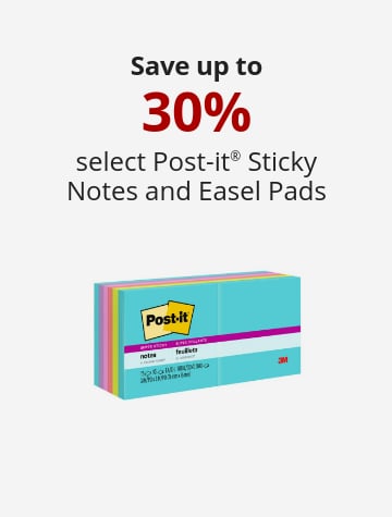 Save up to 0.3 on sticky notes & easel pads