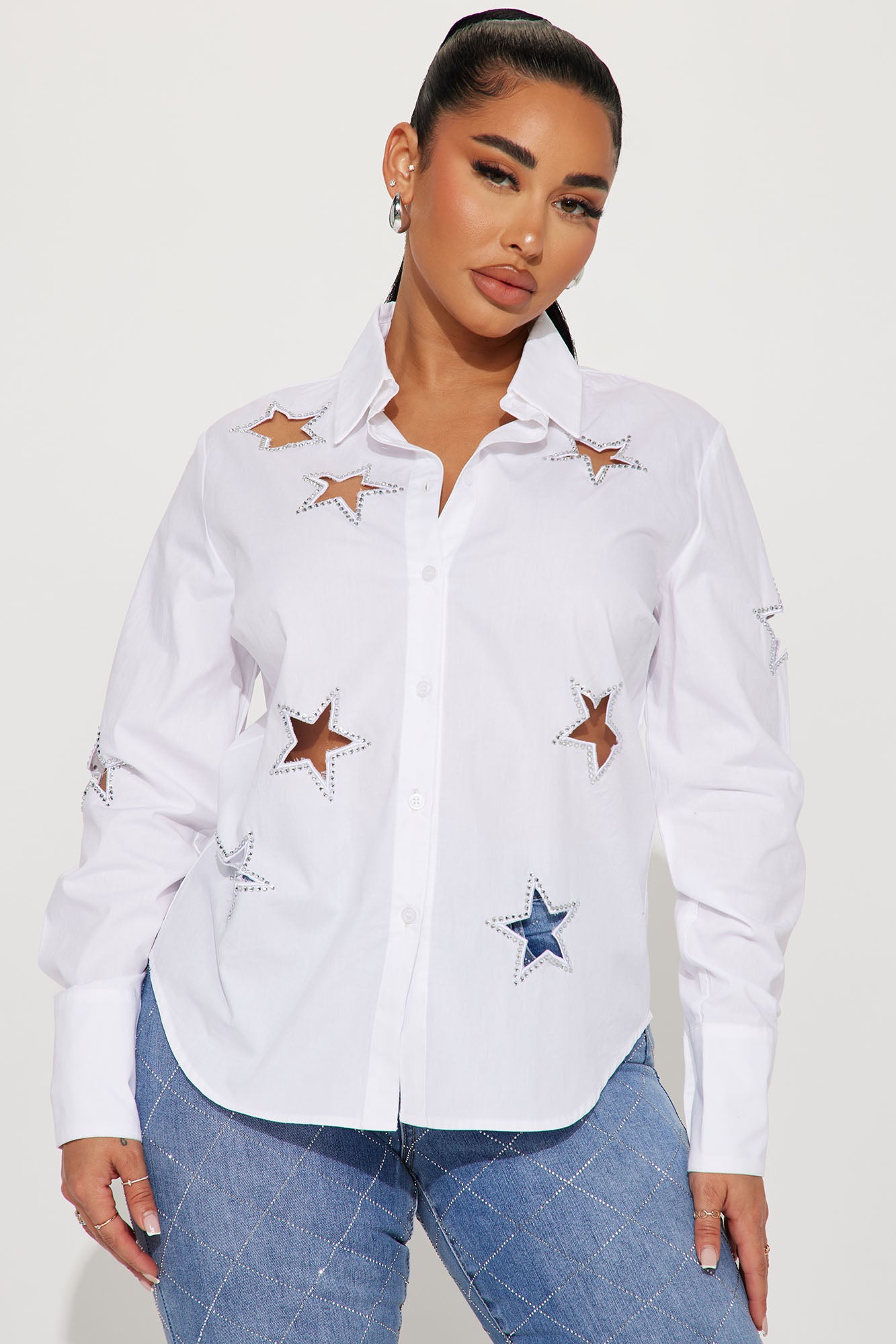 Image of Lookin Like A Star Shirt - White/Silver