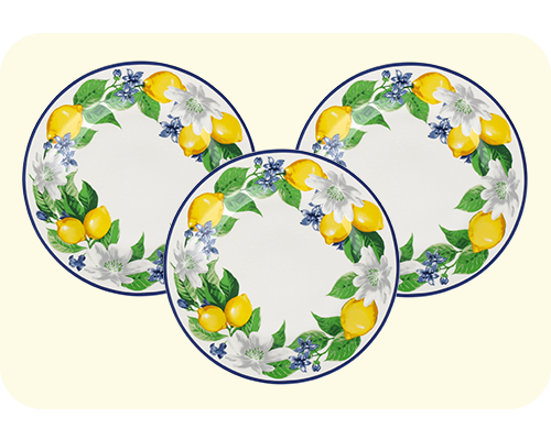 2 Royal Norfolk lemon and floral dinner plates