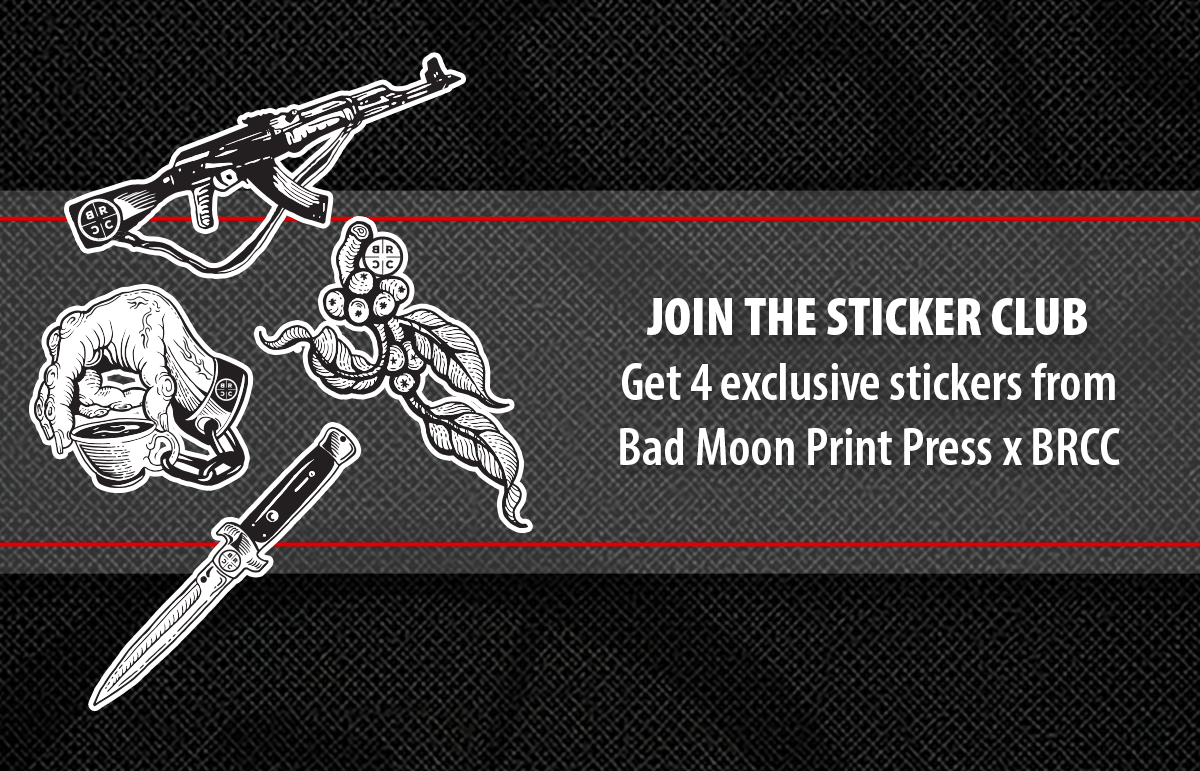 Join the Sticker Club | Get 4 exclusive stickers from Bad Moon Print Press x BRCC