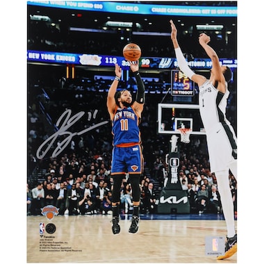 Jalen Brunson  Autographed 8" x 10" Shooting vs. Victor Wembanyama Photograph