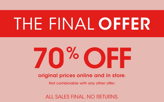 The Final Offer: 70% off