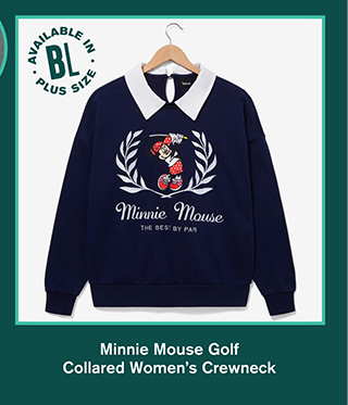 Minnie Mouse Golf Collared Women's Crewneck